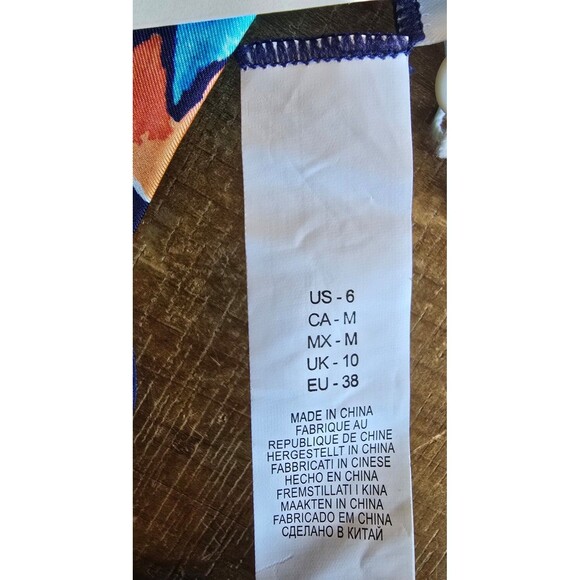 NWT Sunshine 79 floral bikini top women's size 6 - Picture 4 of 6